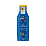 Protector solar Protect & Hydrate con Pantenol, hidrata profundamente mientras protege la piel de los rayos UV.