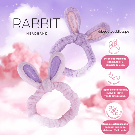 Vincha Rabbit Headband Cathy Doll con banda elástica que no se deforma fácilmente.