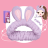 Vincha Rabbit Headband Cathy Doll accesorio suave para skincare y maquillaje.