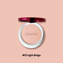 Cathy Doll Speed White CC Powder Pact de tono Light Beige con microfiltros que suavizan imperfecciones.