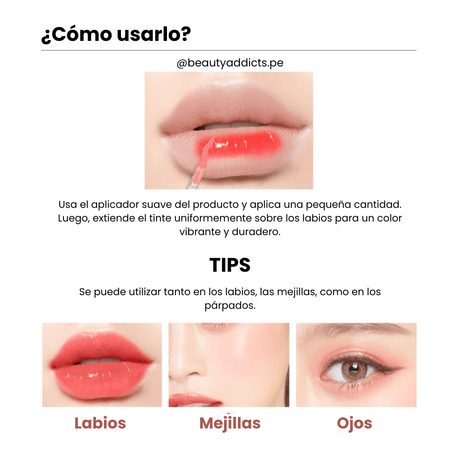 Baby Bright Sweet Cafe Shiny Tint que aporta hidratación y look glossy.