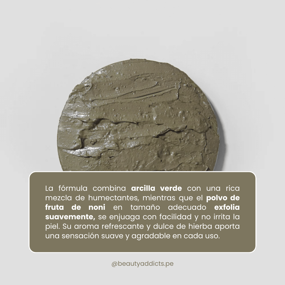 Celimax The Real Noni Clay Mask con efecto revitalizante y purificante.