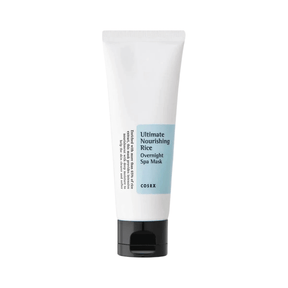 COSRX Ultimate Nourishing Rice Mask que ilumina la piel mientras duermes.