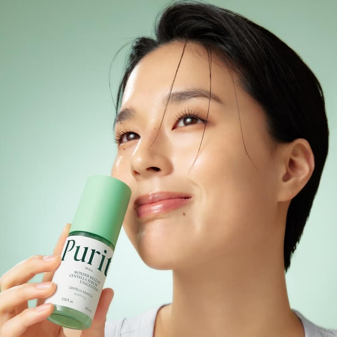 Purito Wonder Releaf Centella Serum Unscented, suero facial que ayuda a reducir la irritación y enrojecimiento con una fórmula suave y sin perfume.