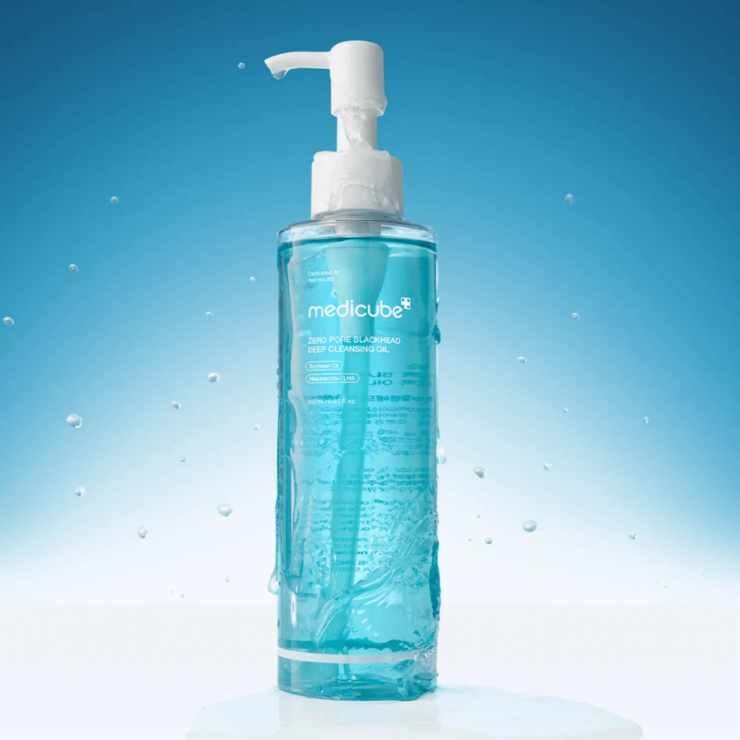 Aceite facial limpiador Medicube para poros limpios y piel fresca.