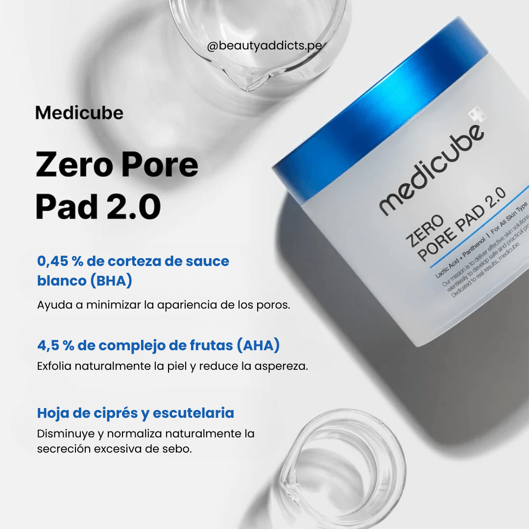 Pads faciales Medicube exfoliantes para mejorar textura y luminosidad.