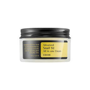 Advanced Snail 92 All In One Cream COSRX con mucina para reparar y calmar la piel.
