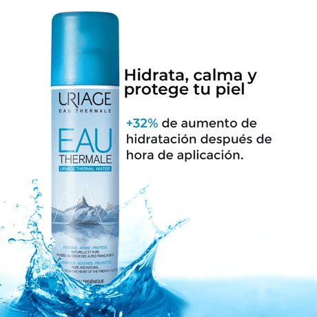 Agua Termal de Uriage para fijar el maquillaje y refrescar la piel durante el día.