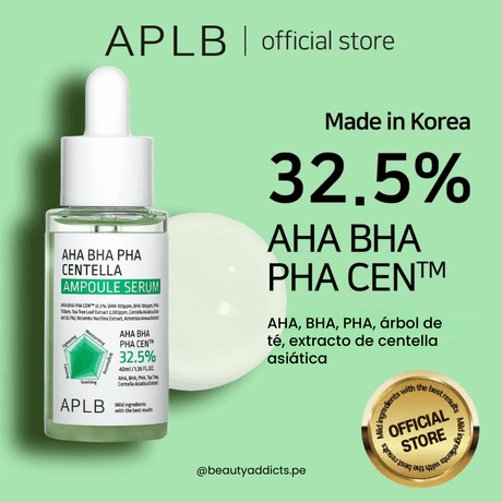 Suero exfoliante APLB para textura refinada y claridad. Ideal para piel acneica.