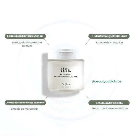 Dr.Althea Anastatica Pad que actúa como control del sebo y efecto calmante. 