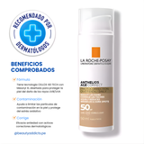 Anthelios Age Correct con Color 50 SPF La Roche-Posay combate los radicales libres con antioxidantes.