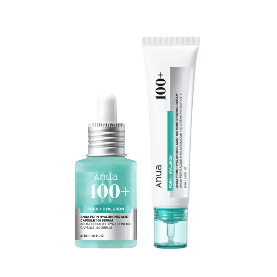 Pack Anua Dúo PDRN con ácido hialurónico para hidratar y reafirmar la piel con efecto luminoso