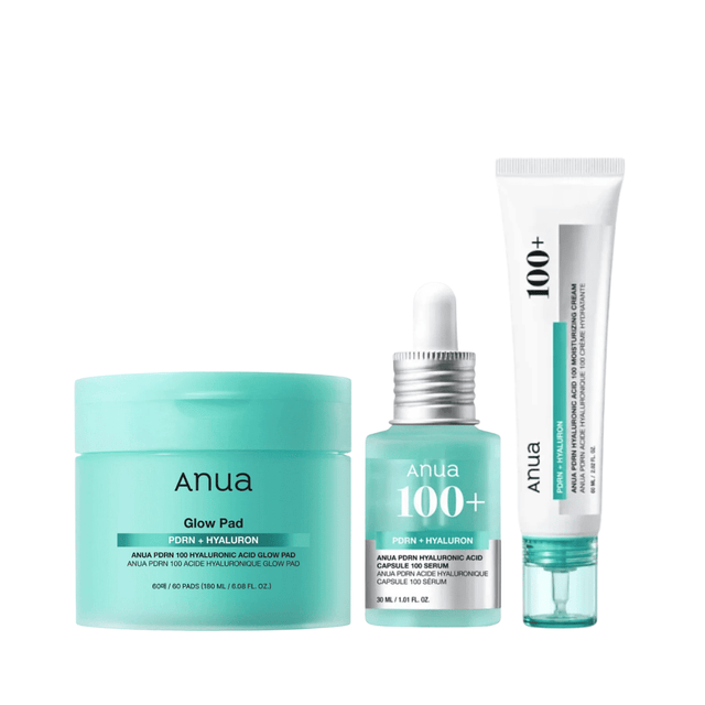 Pads, sérum y crema facial Anua PDRN con ADN de salmón y 11 tipos de ácido hialurónico para hidratar y revitalizar la piel