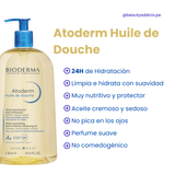 Atoderm Huile de Douche Bioderma alivia la tirantez y proporciona confort inmediato.