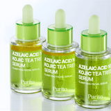 Azelaic Acid 10 Kojic Azulene Serum Purito SEOUL reduce rojeces y equilibra el tono facial.