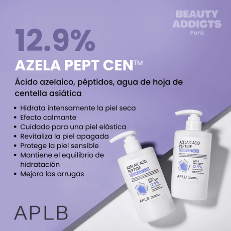 Azelaic Acid Peptide Body Lotion ideal para piel con textura irregular o tono desigual que necesita hidratación diaria.