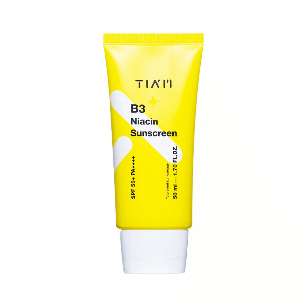 Protector solar TIA'M B3 Niacin Sunscreen con niacinamida para proteger e iluminar la piel.