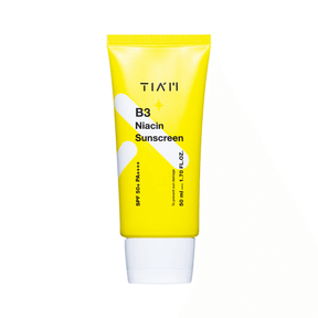 Protector solar TIA'M B3 Niacin Sunscreen con niacinamida para proteger e iluminar la piel.
