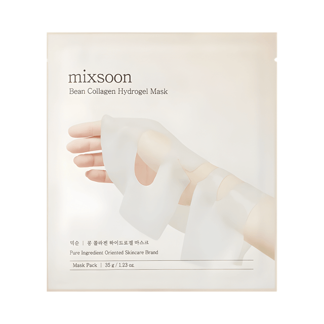 Mixsoon Bean Hydrogel Mask Pack que hidrata y revitaliza la piel.