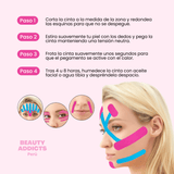 Cinta adhesiva facial para crear un efecto lifting instantáneo y ayudar a estilizar visualmente la línea de la mandíbula y el rostro.