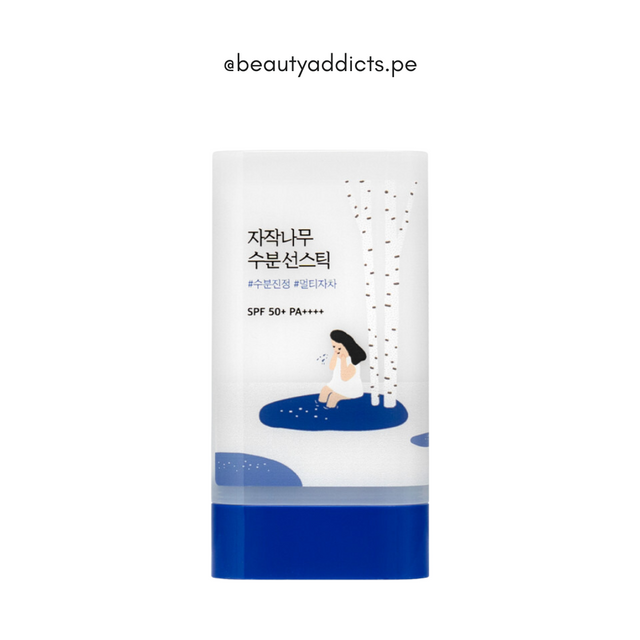 ROUND LAB Sun Stick Birch Juice, protección solar y efecto calmante inmediato.