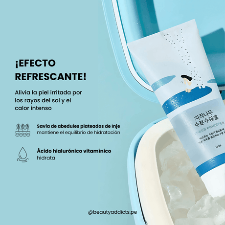 Birch Moisturizing Soothing Gel con savia de abedul que hidrata y calma la piel sensible.