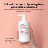 Caffeine Niacinamide Body Lotion ideal para nutrir la piel y aportar un aspecto más uniforme y radiante.