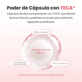 Tratamiento facial corrector de manchas que combina hidratación, efecto calmante y acción despigmentante progresiva.
