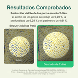 Polvo calmante que ayuda a secar granitos y mejorar textura irregular.