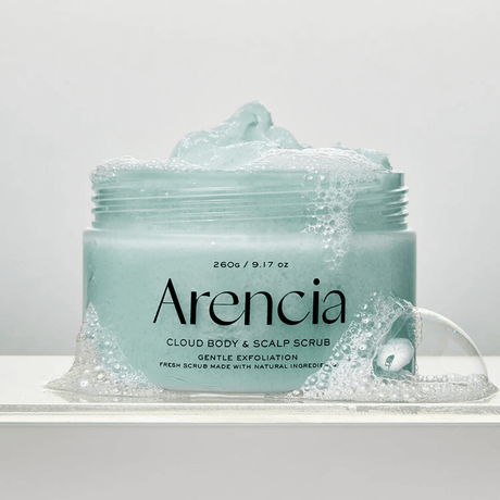 Cloud Body & Scalp Scrub: French mint & Lily.