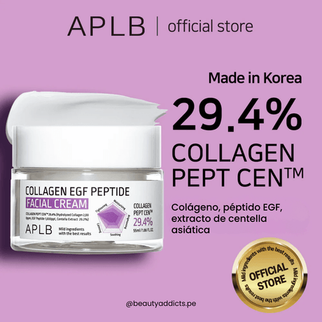 Crema coreana APLB con péptidos para piel más firme.