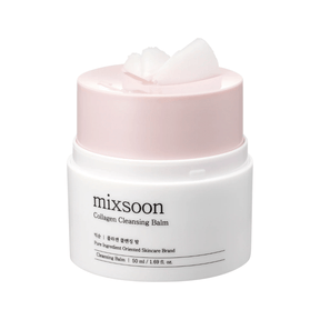 Bálsamo limpiador Mixsoon Collagen Cleansing Balm con colágeno que elimina maquillaje, protector solar e impurezas mientras ayuda a mantener la piel hidratada y suave.