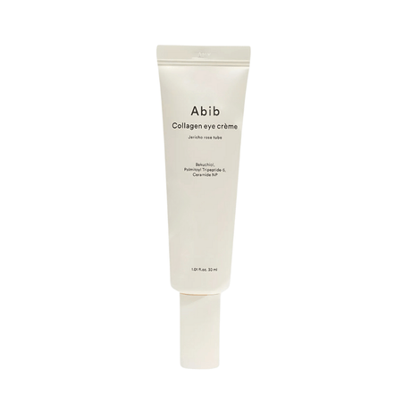 Crema de ojos Abib con colágeno y rosa de Jericó que reduce líneas y mejora firmeza.