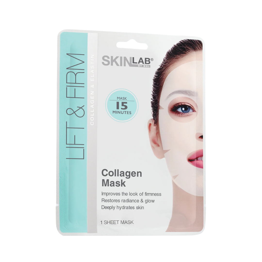 Mascarilla Collagen Mask de Skin Lab con fórmula hidratante y reafirmante.