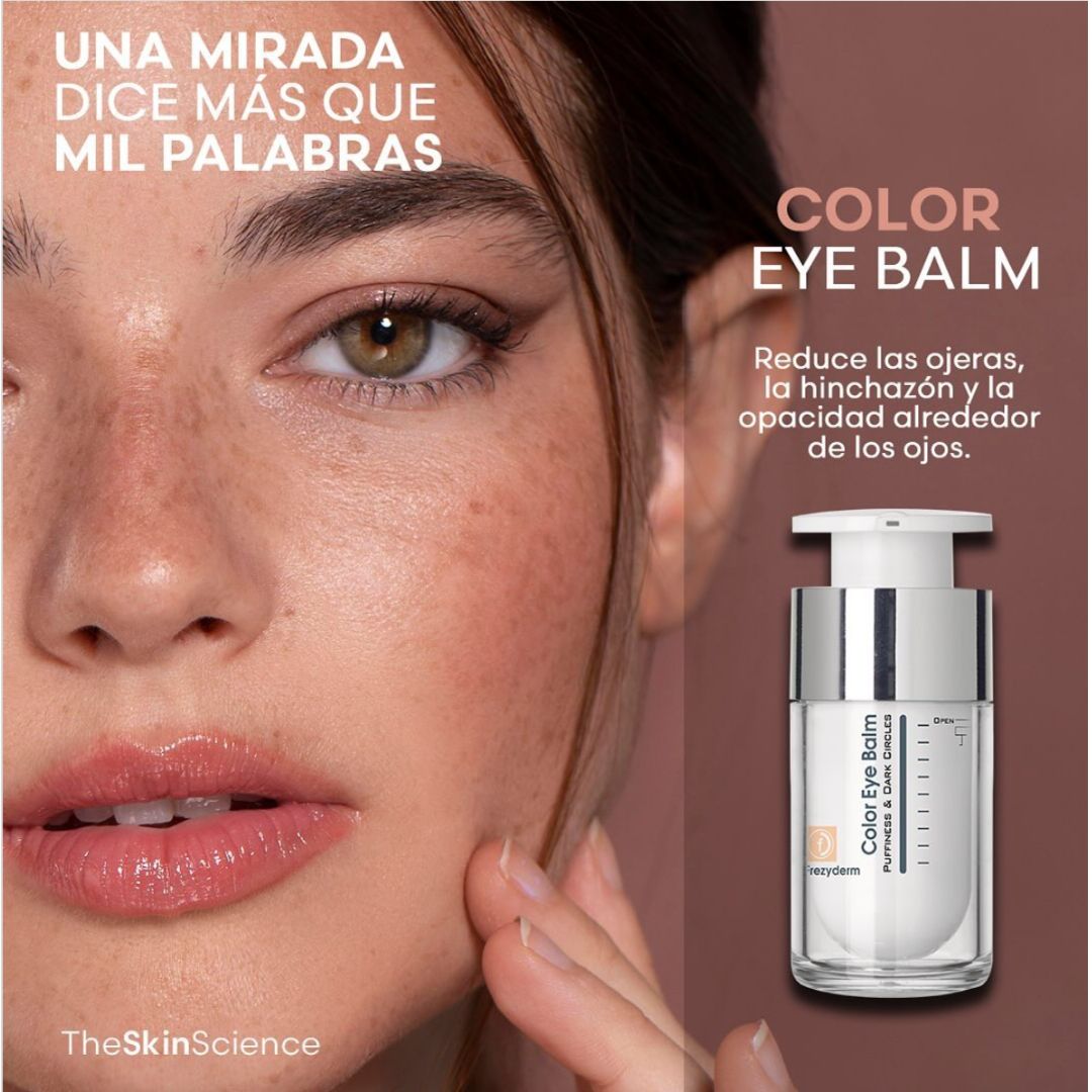 Color Eye Balm de Frezyderm reduce bolsas y aporta tono uniforme.