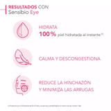 Contorno de Ojos Sensibio Eye Bioderma reduce signos de fatiga y aporta sensación de confort.