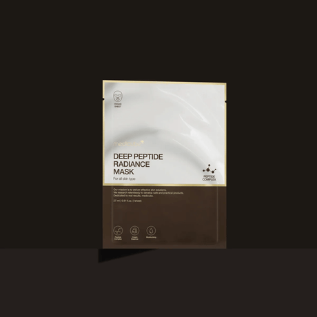 Medicube Deep Peptide Radiance Mask que elimina líneas profundas y opacidad de la piel.