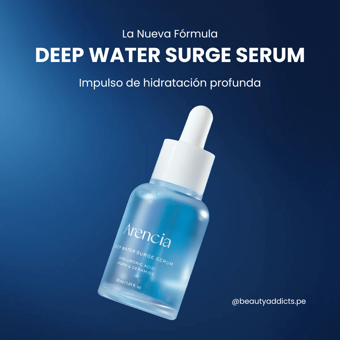Arencia Deep Water Surge Serum aporta luminosidad y elasticidad al rostro.