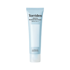 Torriden Dive In Moisture Sun Cream es una protector solar con ácido hialurónico que calma y protege.