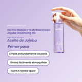 Aceite limpiador Celimax con jojoba que disuelve maquillaje, sebo y puntos negros sin dejar sensación grasa