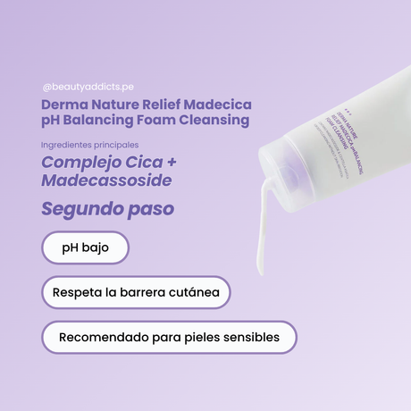 Espuma limpiadora Celimax con Centella Asiática y Madecassoside que equilibra y calma la piel sensible