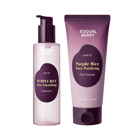 Eqqualberry Doble Limpieza set facial con aceite y limpiador espumoso