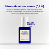Tratamiento antiedad con retinol de baja concentración, ideal para quienes comienzan a incorporar este activo en su rutina de skincare.