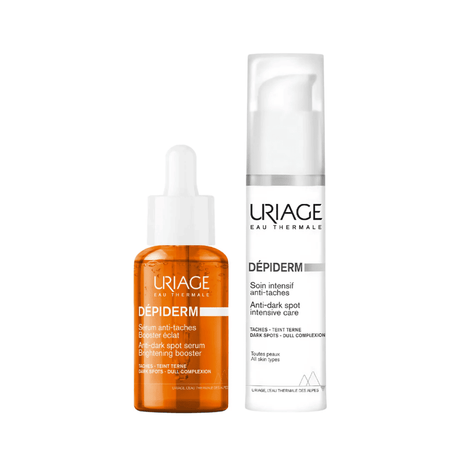 Set Uriage Depiderm Antimanchas con sérum y crema para aclarar manchas y unificar el tono de la piel