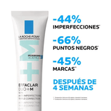 Effaclar Duo+M, ayuda a reducir imperfecciones, puntos negros y marcas después de 4 semanas.