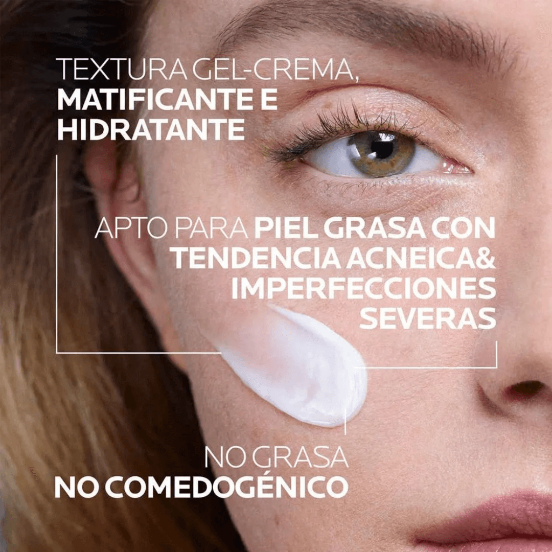 Crema Effaclar Duo+M de textura ligera no comedogénica para piel grasa.