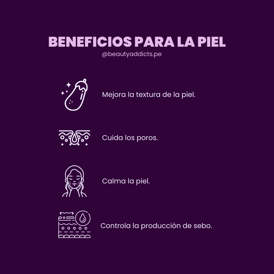 Bicarbonato y extractos botánicos para una piel renovada.