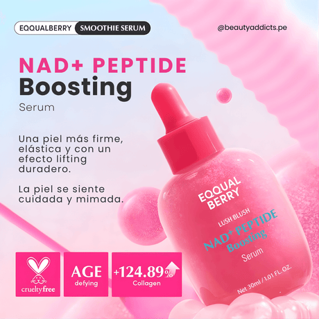 Sérum antiedad Eqqualberry NAD Reptide con acción reafirmante y antioxidante.