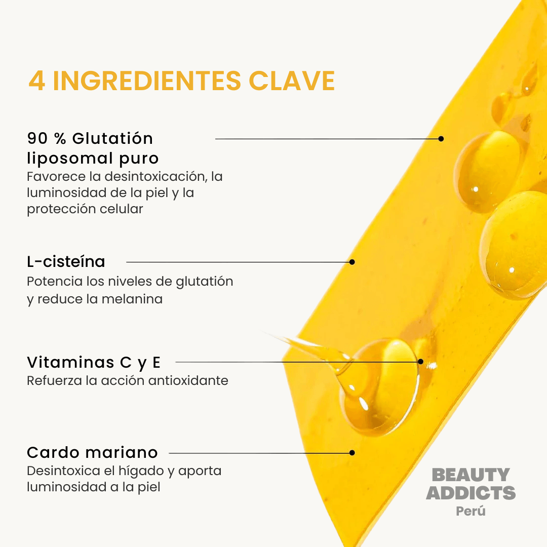 Lyuh Esther Liposome Glutathione Direct Ultra X con glutatión en presentación individual, ideal para llevar y consumir cómodamente.