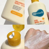Derma:B Everyday Sun Block SPF50+ PA++++ tiene textura ligera tipo loción sin sensación grasa. 
